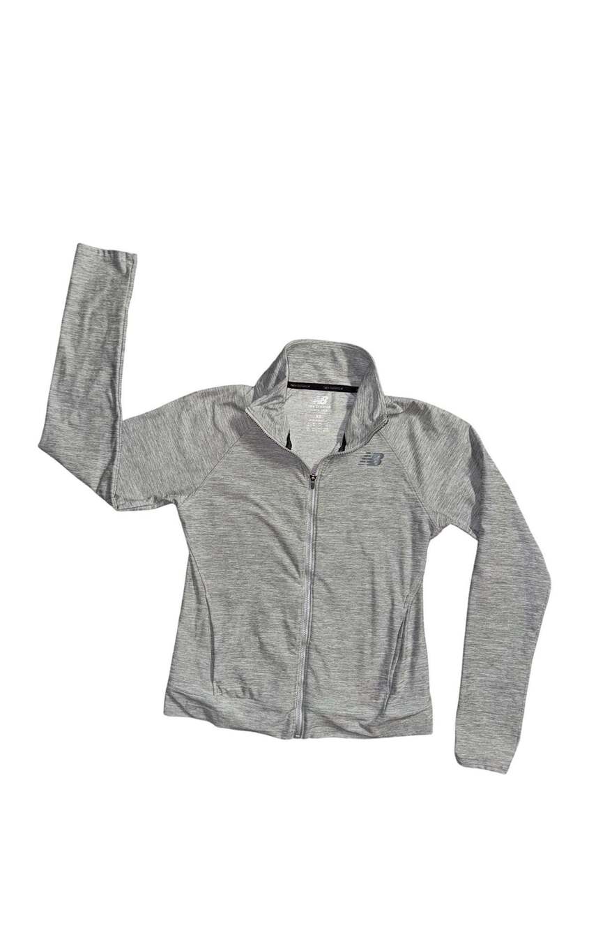 New Balance Full-Zip Jacket Size XS Gray Athletic Track Top